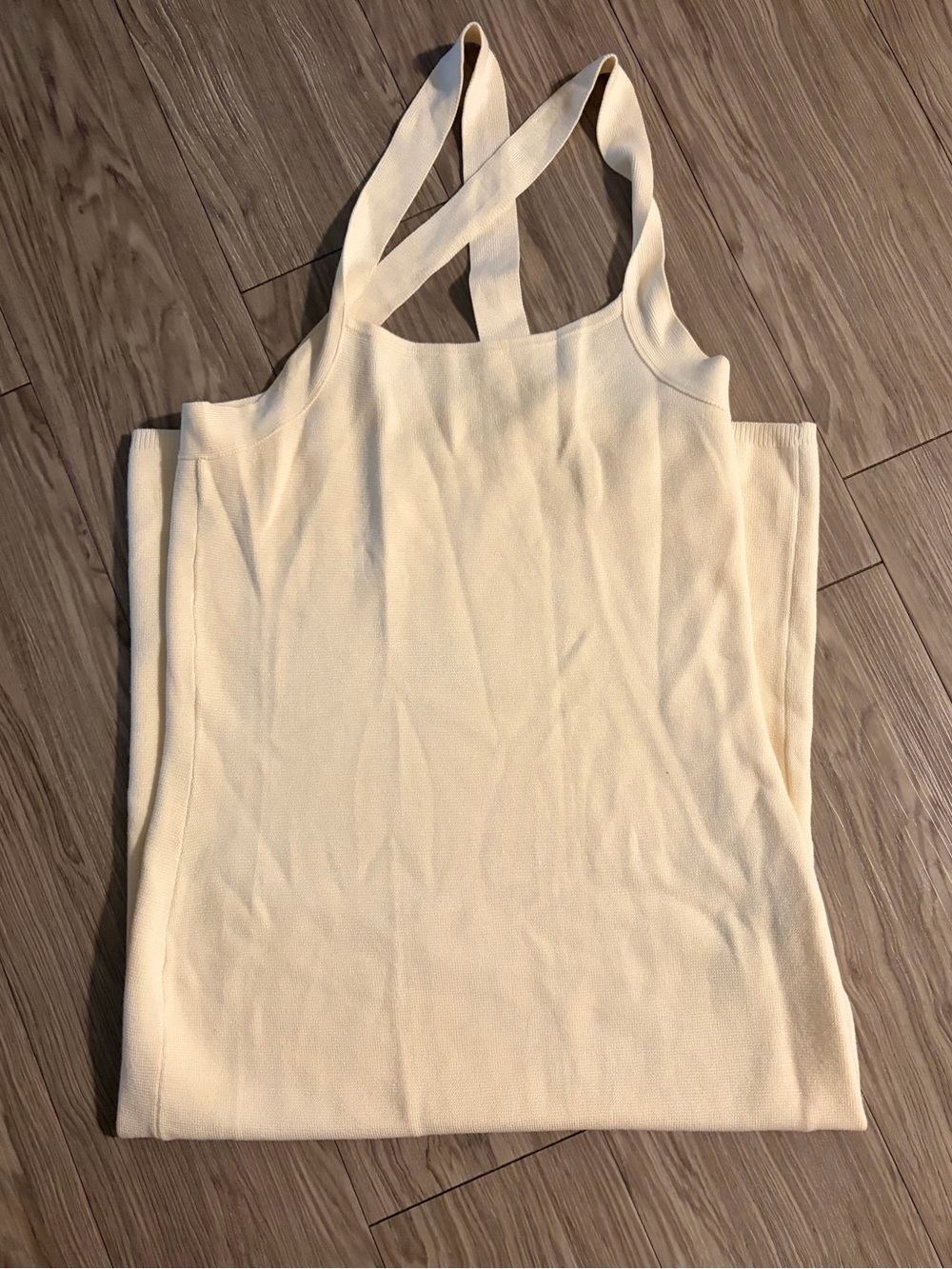 Abercrombie & Fitch Cream Cross-Strap Tank